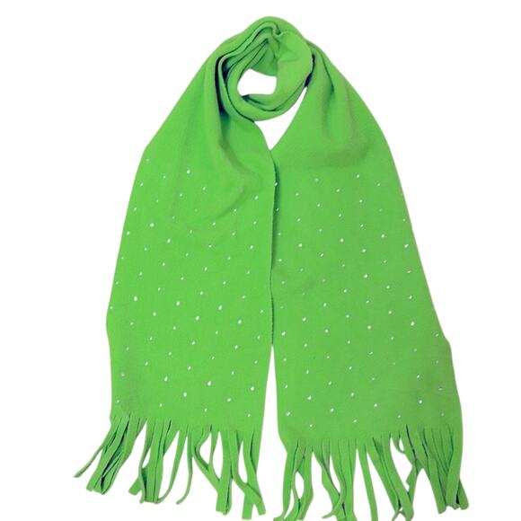 None Accessories - Lime green scarf with rhinestones